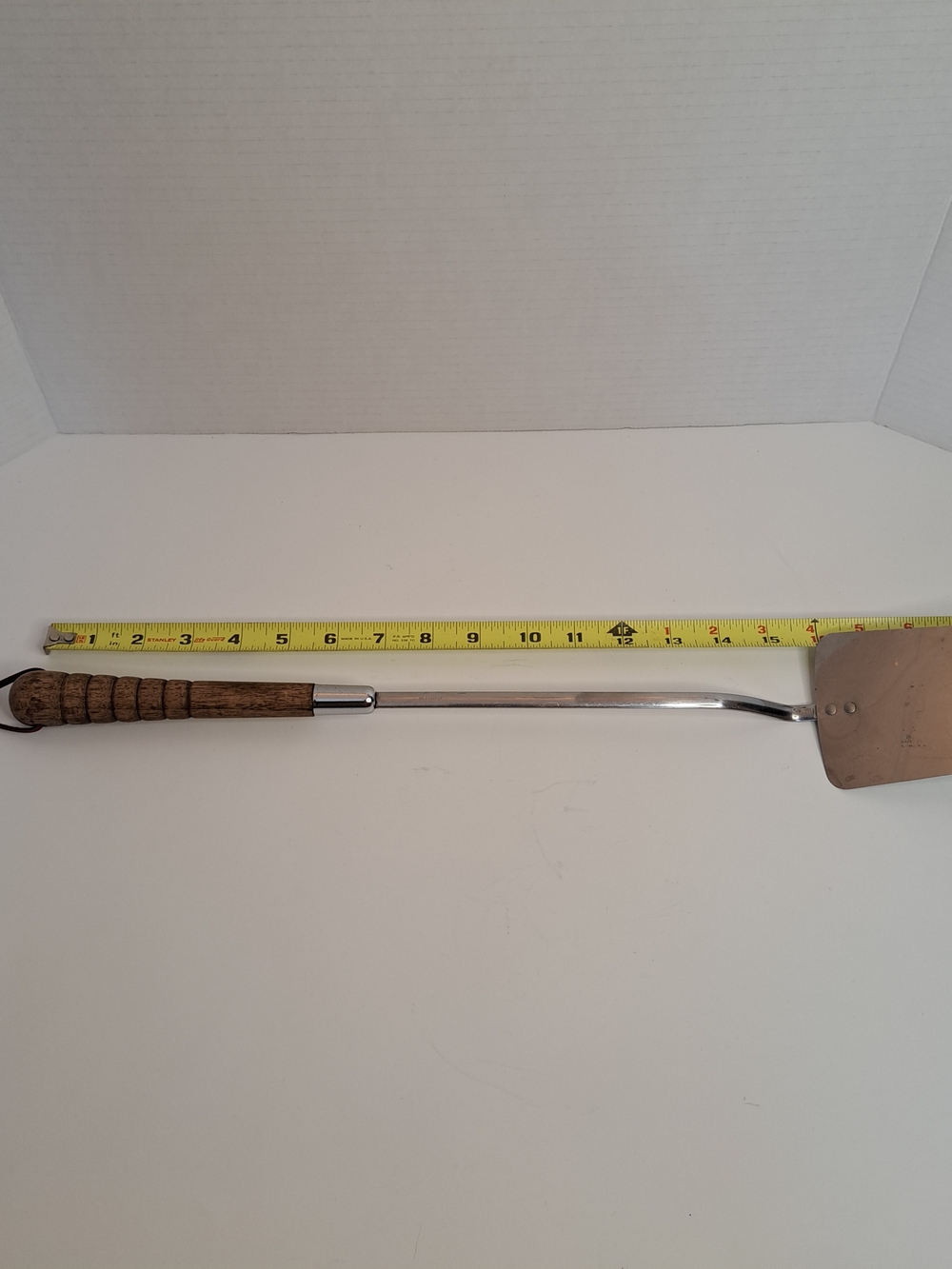 Vintage DUNCAN HINES Stainless 20" Long Spatula BBQ Flipper Wood Handle